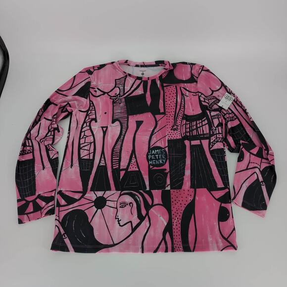 Swiminista x James Peter Henry Good Vibes Rashguard Beach Activities Pink XL NWT - Picture 14 of 15